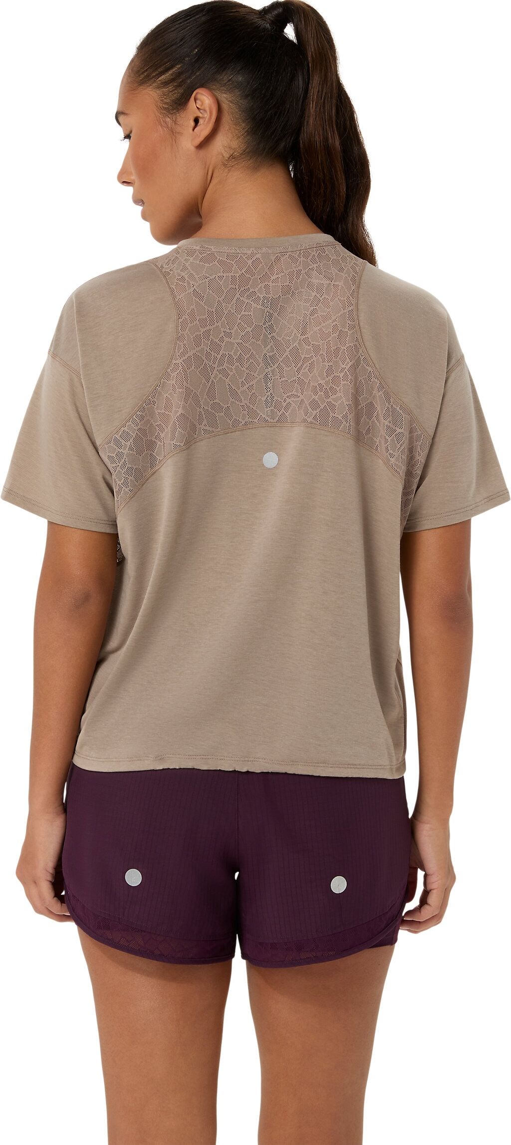 Laufshirt ASICS "NAGINO RUN SS TOP", Damen, Gr. S, greige, Obermaterial: 78% Polyester, 20% Viskose, 2% Elasthan, Shirts Laufshirt, ACTIBREEZE™ Technologie, Wärmend, Atmungsaktiv greige S