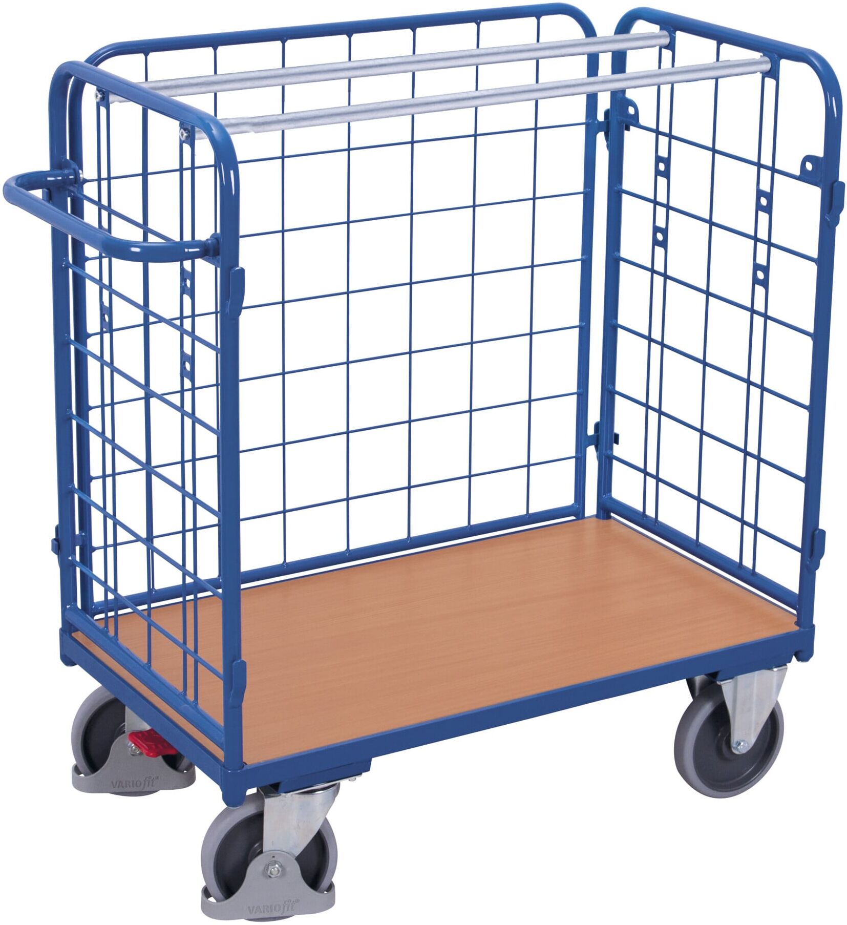 Variofit Paket-Dreiwandwagen niedrig 1.200 x 800 mm (sw-800.313)