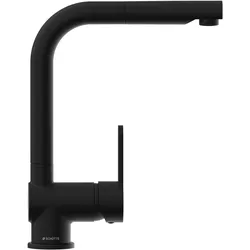 Schütte, Küchenarmatur, Wasserhahn Küche LONDON Spültischarmatur Schwarz matt Ausziehbar Schwenkbar 79760