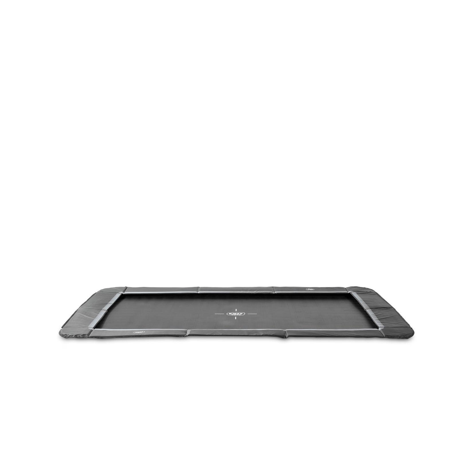 EXIT InTerra ebenerdige sports Trampolin 214x305cm - schwarz