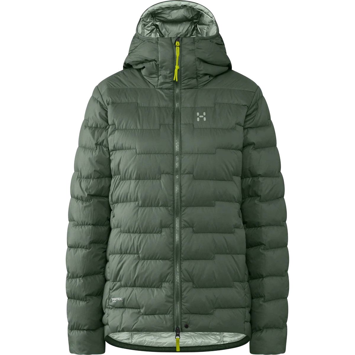 Haglöfs ROC Flash Down Hood Women chlorophyll green (5YE) M 6074665YE020