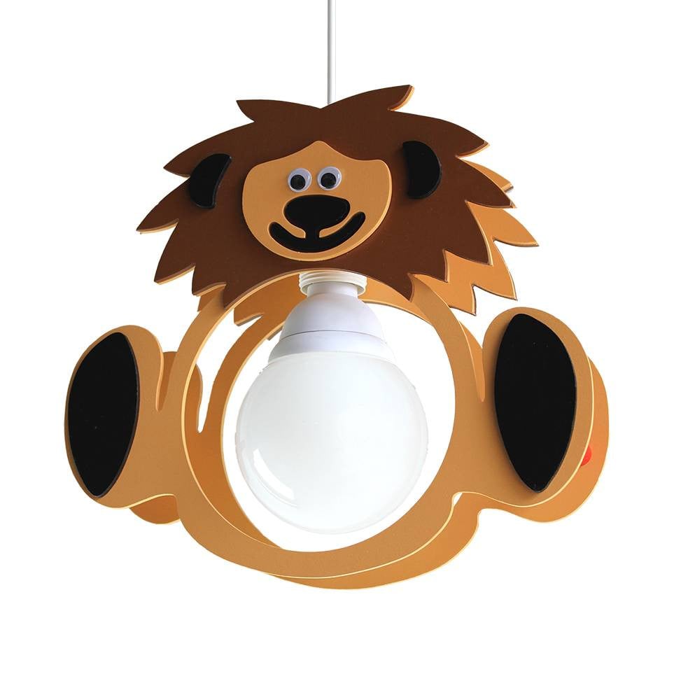Elobra Hanglamp Leo Bruin Hout B: 30 cm, D: 23 cm, H: 10 cm