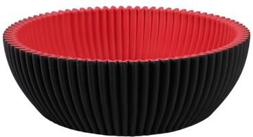 Sagebrook Home "Porcelain Bowl Ribbed Texture Modern Two-Tone Design - 4"" Black - 12"" x 12"" x 4"""