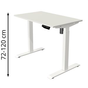 Kerkmann Schreibtisch Move 1, weiß / weiß, elektrisch höhenverstellbar, 100 x 74-123 x 60 cm