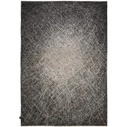 benuta Finest Kurzflor Teppich Nero Anthrazit 200x300 cm - Moderner Kurzflor-Teppich für Wohnzimmer