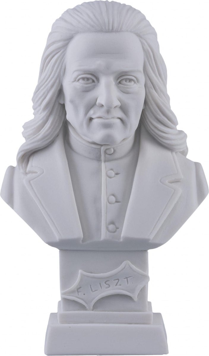 Music Gifts Albast borstbeeld Franz Liszt 11 cm