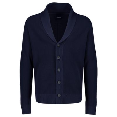 Cardigan LINDBERGH "Cardigan", Herren, Gr. M, navy, Obermaterial: 60% Baumwolle, 40% Polyester, unifarben, Strickjacken