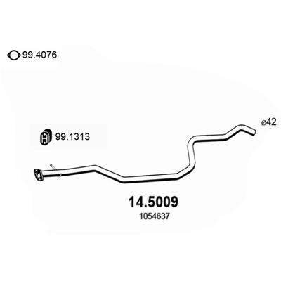 ASSO Abgasrohr 145009 mitte für Ford