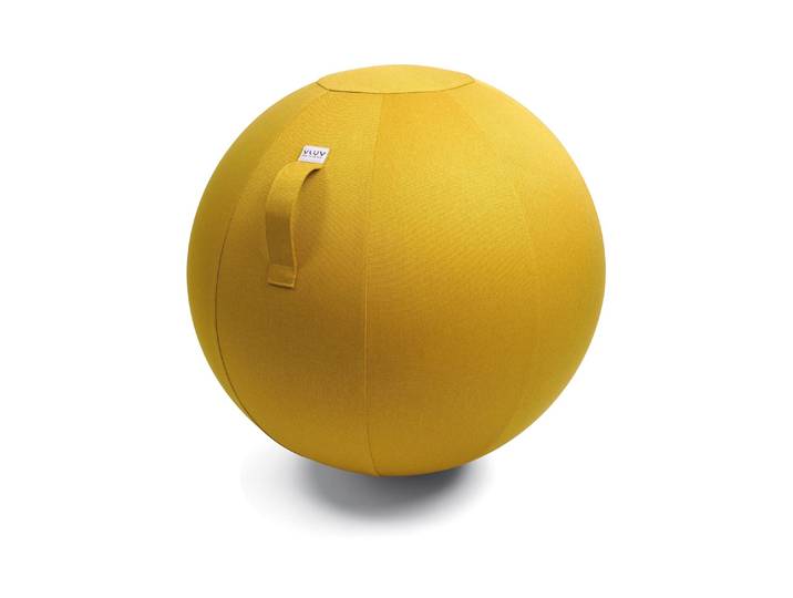 Sitzball VLUV Leiv Mustard, Ø 70-75 cm , gelb (senf, gelb), B:75cm H:75cm T:75cm, Polyester, Bälle, Sitzball
