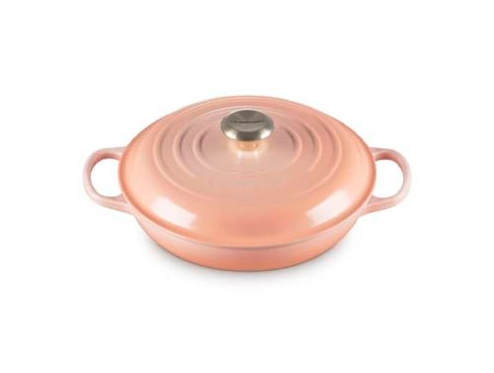 Le Creuset Signature Gourmet-Profitopf aus Gusseisen, 26 cm, 2,2 Liter, Peche