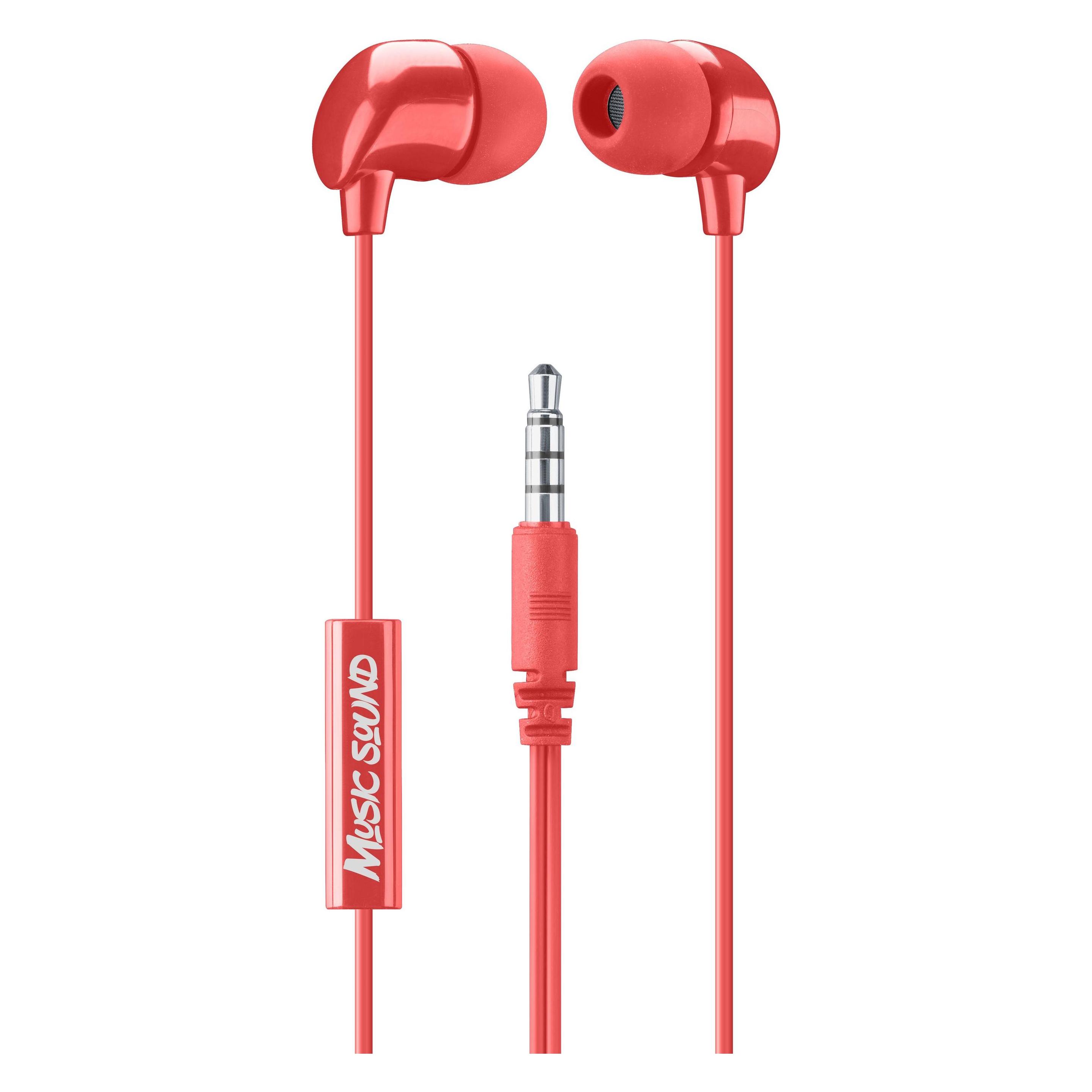 Music Sound Cellularline Music & Sound IN-EAR Earphones Red (NC, Kabelgebunden) (AUINEARMSR)
