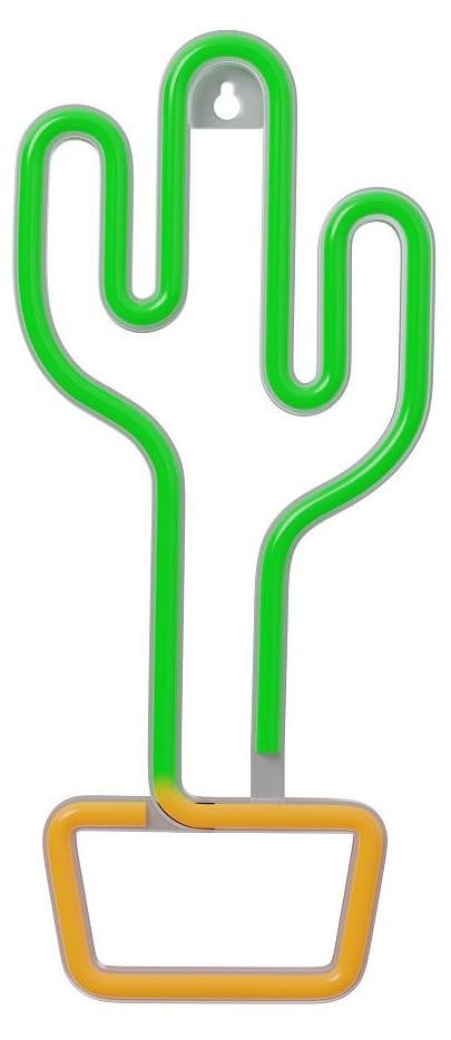 Forever Light Neon LED-licht Cactus, oranje en groen, met USB-aansluiting, model FLNEO2