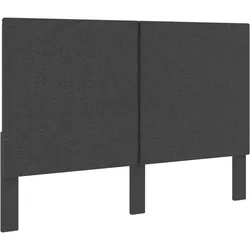 Décoshop26 - Kopfteil Schlafzimmeraccessoire Möbelstück 180 x 200 cm dunkelgrauer Stoff TDL0203151