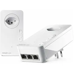 Devolo Magic 2 LAN triple Starter Kit (2400 Mbit/s), Powerline, Weiss
