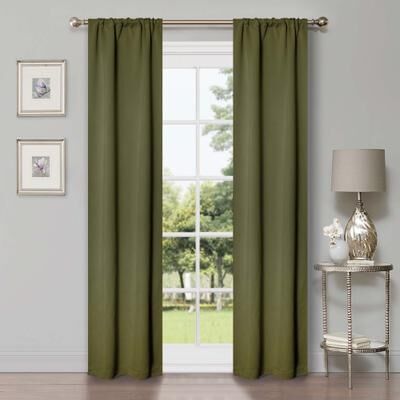 Superior Solid Rod Pocket Curtain Panels Set of 2 Light Filtering Window Drapes, Washable, Thermal & Noise‑Reducing