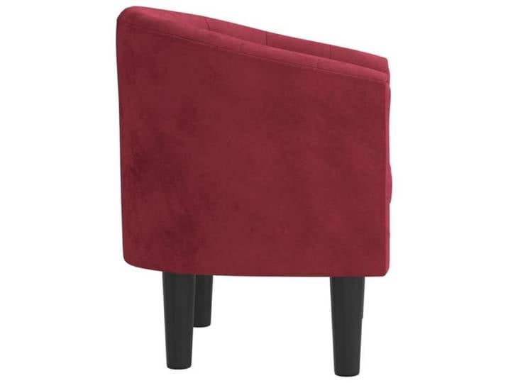 Fauteuil/Chaise - HAOSHOP - Fauteuil rouge bordeaux velours&01_6506