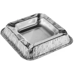 Papstar 10 X 10 Aschenbecher, Alu eckig 2,2 cm x 12,5 cm x 12,5 cm