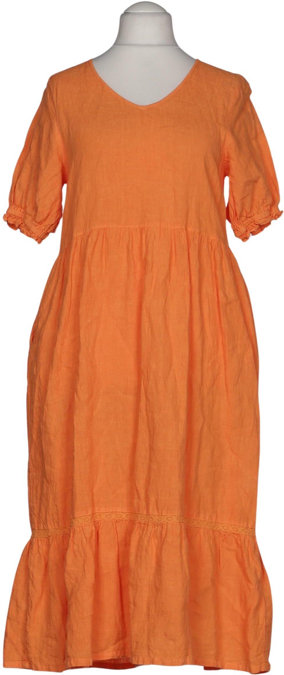 flowers for friends Damen Kleid, Orange, Gr. S, Leinen - Second Hand