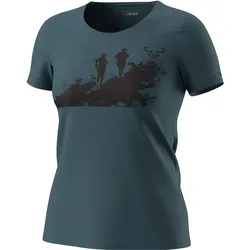 Dynafit, Damen, Sportshirt, Graphic Cotton S/S Tee (38), Grau, Blau