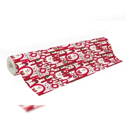 Clairefontaine Geschenkpapier Alliance 60g, Rolle 50x0,70m, Hohoho Kinder - Rot 211958C