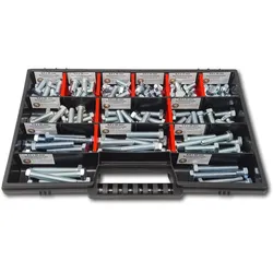 Sechskantschrauben Sortiment M8 // 10mm-55mm 130 tlg. Schraubenbox DIN 933 Vollgewindeschrauben Maschinenschrauben Gewindeschrauben Sechskantschrauben