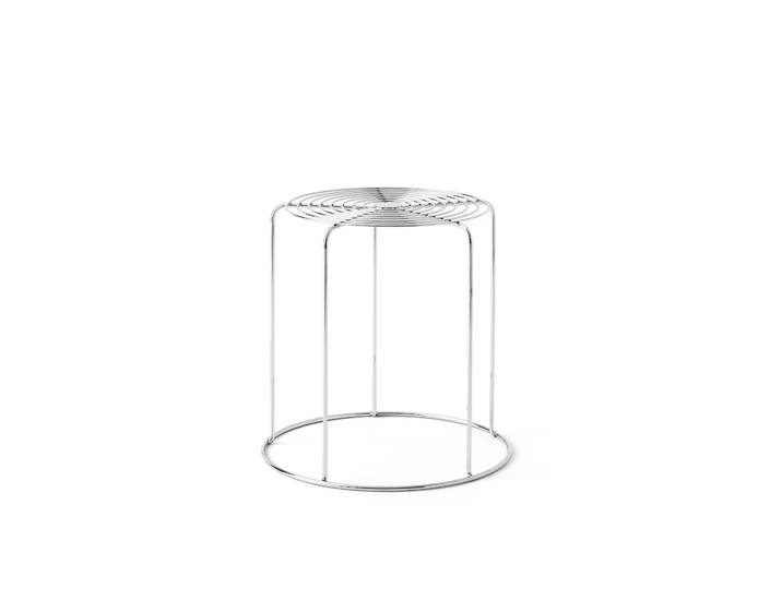 &Tradition Wire VP11 runder Hocker Stainless steel, Ø44x42 cm