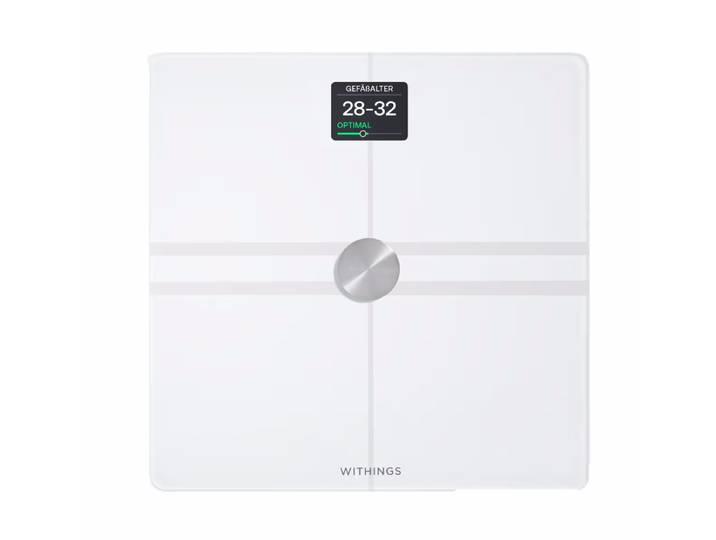 Withings Body Comp White Analyse-Körperwaage – Körperanalysewaage/Körperfettwaage – weiss