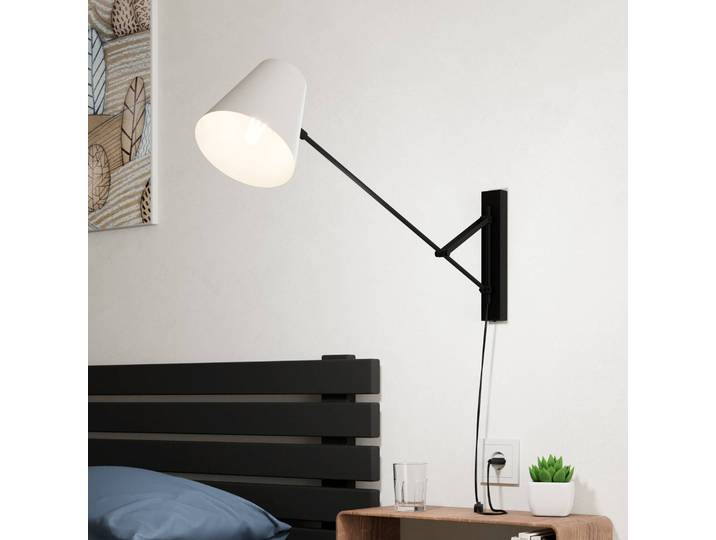 EGLO Wandlampe Forcadet, schwarz, für Wohn- / Esszimmer, Metall, Wandleuchte, Wandlampe Innen