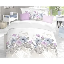 schlafgut »Aloha« Mako-Satin Bettwäsche 6378-407 viola  – erhältlich in 2 Größen