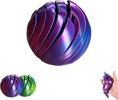 Inspired Living Colorful Spiral Finger Rotator Finger Spinner Stress Relief Toy For Focus purple