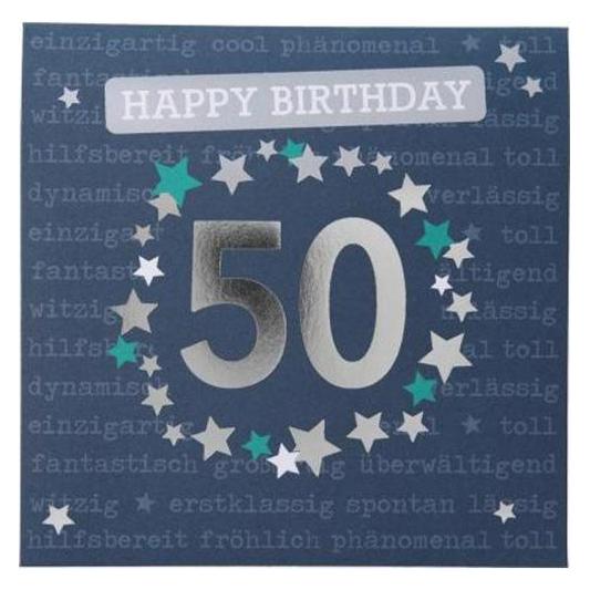 Depesche 0011694-008 Pop-up Glückwunschkarte zum 50. Geburtstag, Klappkarte mit Musik, Lichtelemente (1 Stk.) (11694.008A)