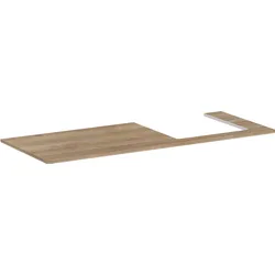 hansgrohe Xelu Q Konsole mit Ausschnitt rechts, 1360x550, für Aufsatzwaschtisch, geschliffen, 54098230, Farbe: Eiche Natur