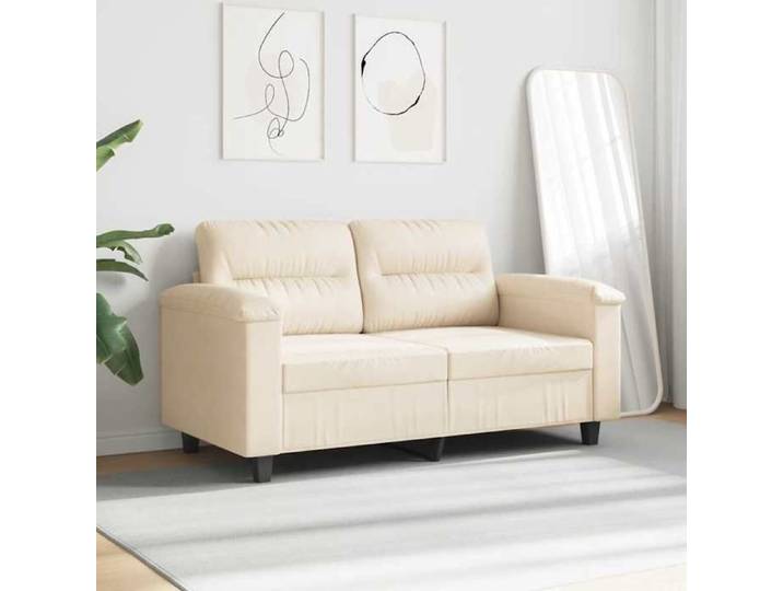 Beige SOFA - PHSH - Canapé avec 2 places - contemporain - Beige 120 cm tissu - microfibre C1842