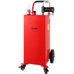 VEVOR Kraftstofftrolley 113,6L Kraftstoffkanister Benzinkanister 561x563x1179mm Gaskraftstofftankbehälter 23,5L/min Max. Durchfluss Ersatzkanister Benzintank Geeignet für Diesel Schmieröl Benzin