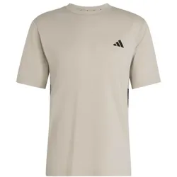 adidas Workout Essentials T-Shirt Herren - beige/schwarz - S