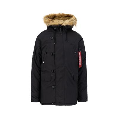 Winterjacke ALPHA INDUSTRIES "Explorer", Herren, Gr. XL, schwarz, Obermaterial: 53% Nylon, 47% Polyester. Futter: 100% Nylon. Füllung: 100% Polyester, Jacken Winterjacke