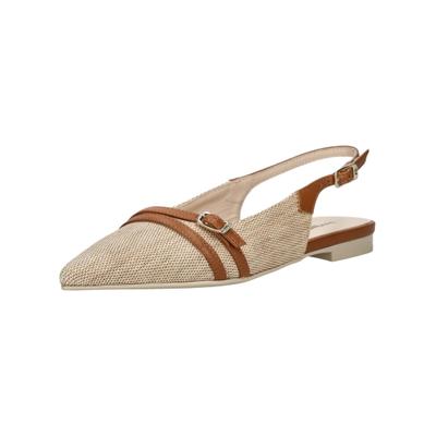 Ballerina NERO GIARDINI "Nero Giardini Ballerinas Leder/Textil", Damen, Gr. 38, Leder, beige (hellbraun), Leder, Textil, Schuhe Ballerina