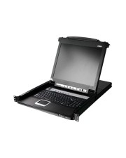 ATEN 17'' LCD KVM Switch CL5708MUS 8-fach Bedieneinheit 8 Port mit OSD 1 HE ausziehbar Display Tastatur US und Touchpad (CL5708M US)