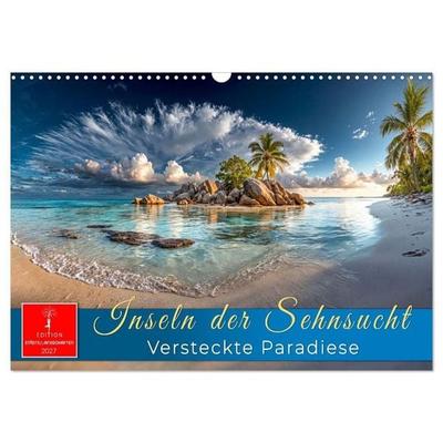 Inseln der Sehnsucht - Versteckte Paradiese (Wandkalender 2027 DIN A3 quer), CALVENDO Monatskalender