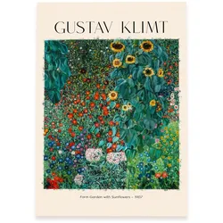 POSTER Granja -Garten Mit Sonnenblume A3 Rahmenlos