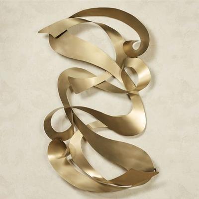 Touch of Class Reverence Abstract Wall Sculpture Satin Gold , Satin Gold