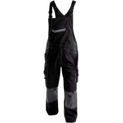 DASSY® Voltic Latzhose mit Kniepolstertaschen - schwarz/anthrazitgrau - 54