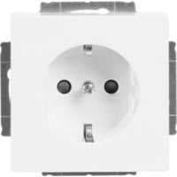 Steckdosen-Einsatz Schutzkontakt Steckdose 2 Pole plus Erde 16 Ampere 250 Volt Typ F weiß (glänzend), Retail