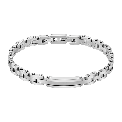 Armband LOTUS "Temptation Game", silber (edelstahlfarben), Armbänder, Herren, 21cm, Edelstahl, Armband
