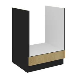 Küchen Herdunterschrank 60 cm CREMONA Eiche hell Küche Küchenzeile Küchenblock