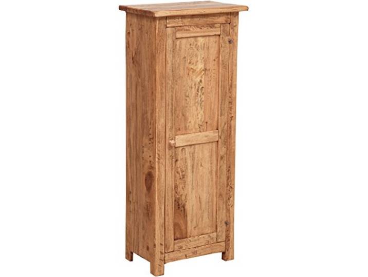Biscottini Kleiderschrank massivholz Schränkchen 1 Tür 40x25x98 CM Kleiderschrank landhausstil Landhausstil möbel Vintage schrank