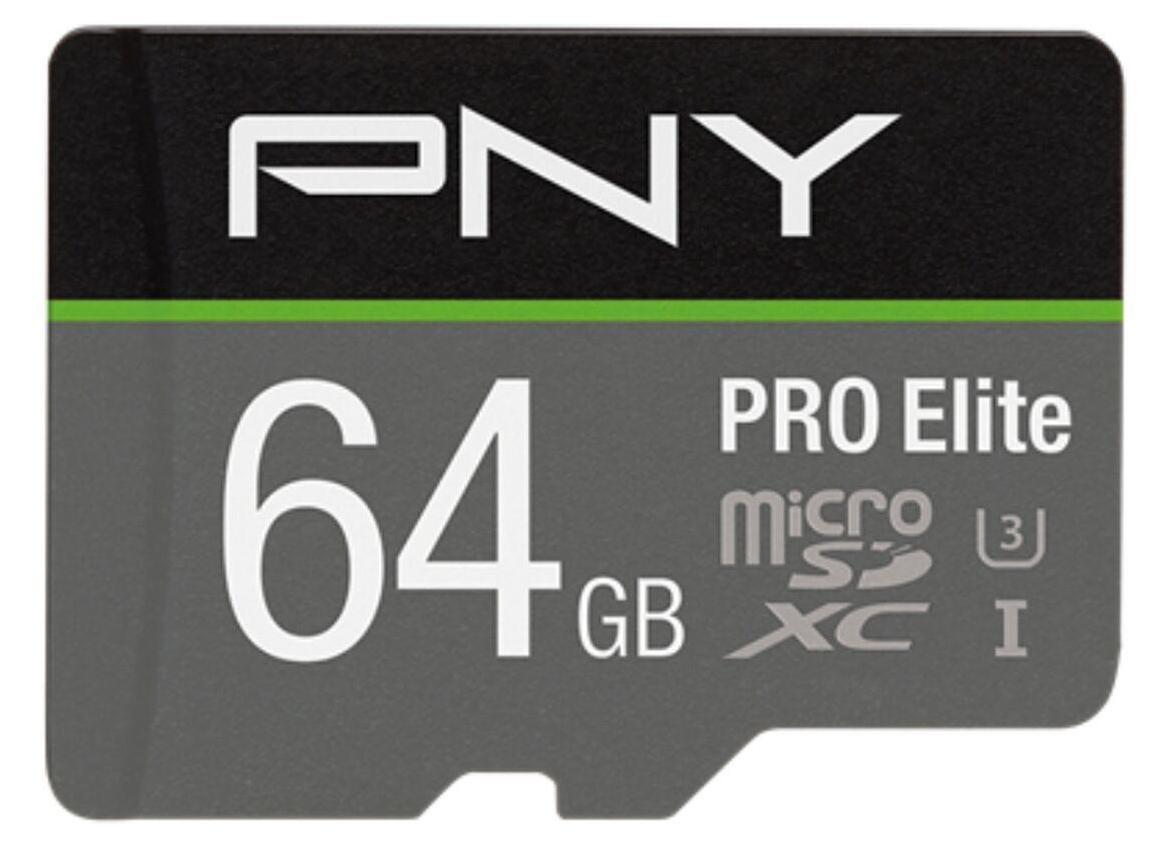 PNY Pro Elite MicroSDXC Kaart 64GB