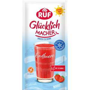 RUF Getränkepulver Glücklichmacher Smooth to Drink Erdbeere, Erfrischungsgetränk, 13 Stück