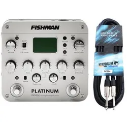 Fishman PRO-PLT-201 Platinum Pro EQ Vorverstärker mit Kabel (Bass, Gitarre), Instrumentenverstärker, Silber