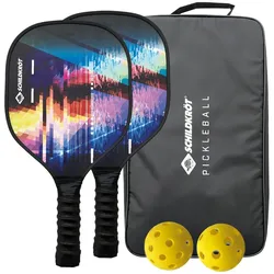 Schildkroet Pickleball-Set mit Tasche 000 - schwarz-bunt